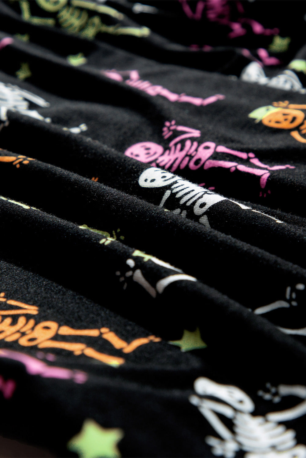 Black Halloween Pattern Short Sleeve Shirt Pajama Set-Chaelisa's New Jammies