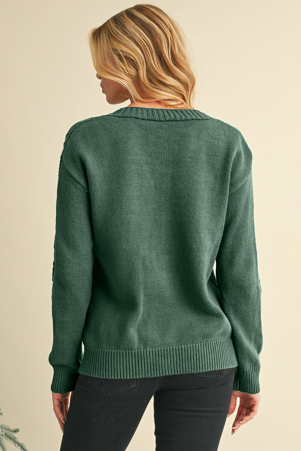 Dark Khaki Hollow Knit Drop Shoulder Cardigan-Chaelisa's New Jammies