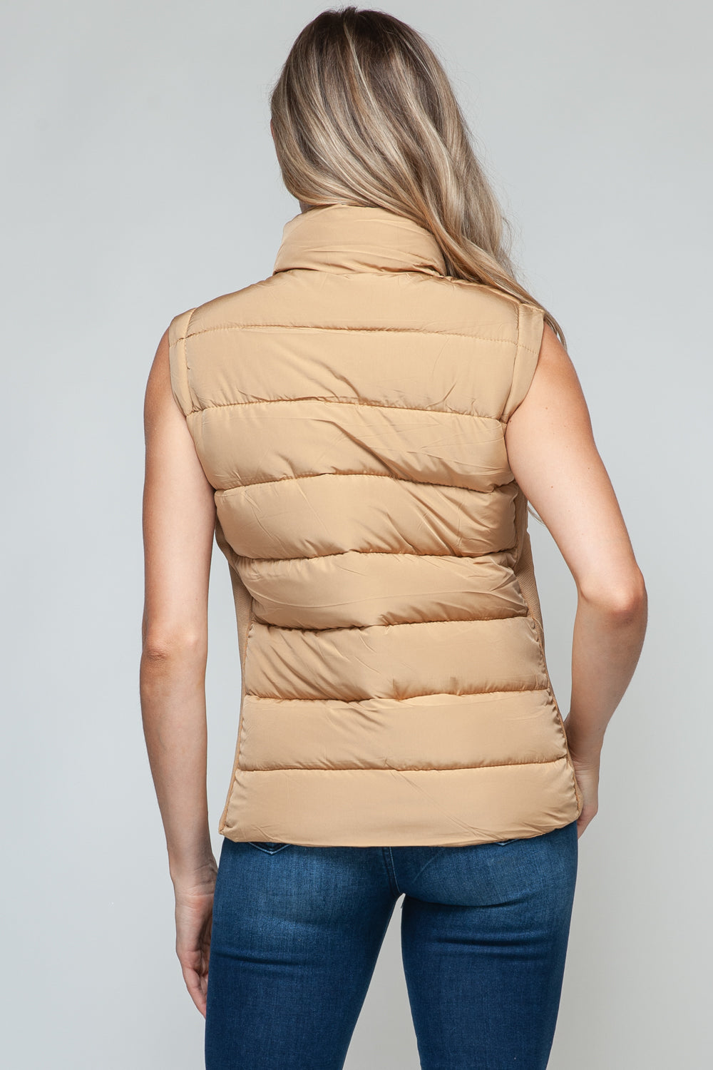 Snobbish Zip Up Turtleneck Vest with Pockets-Chaelisa's New Jammies