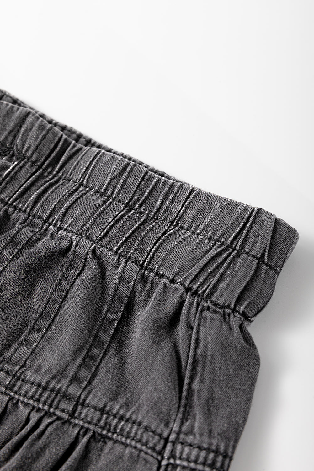 Carbon Grey Mineral Wash Button Fly Waist Wide Leg Jeans-Chaelisa's New Jammies