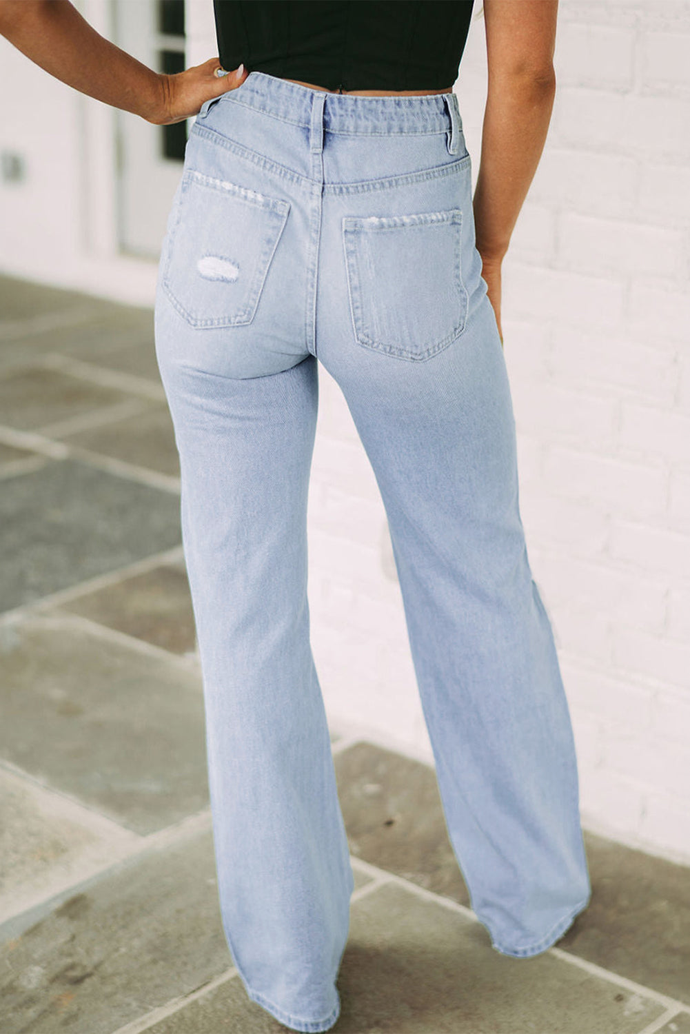 Distressed High Waist Jeans-Chaelisa's New Jammies