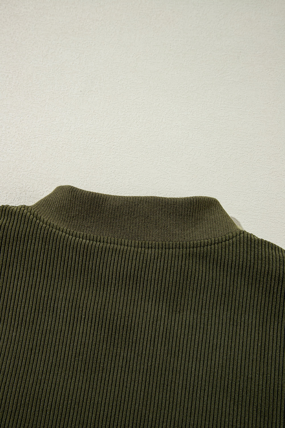 Mist Green Corduroy Fleece Patchwork Buttoned Bomber Jacket-Chaelisa's New Jammies
