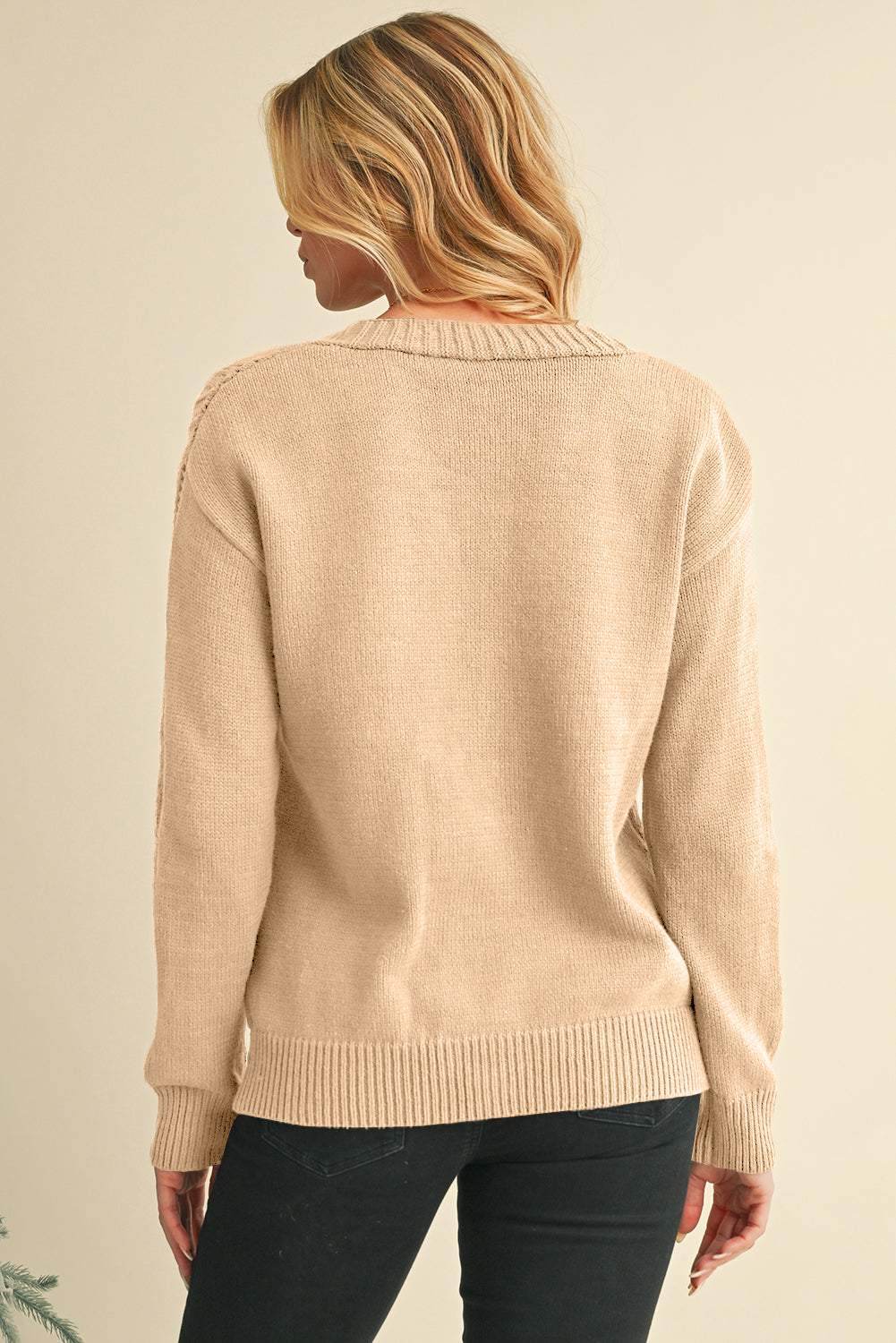 Dark Khaki Hollow Knit Drop Shoulder Cardigan-Chaelisa's New Jammies