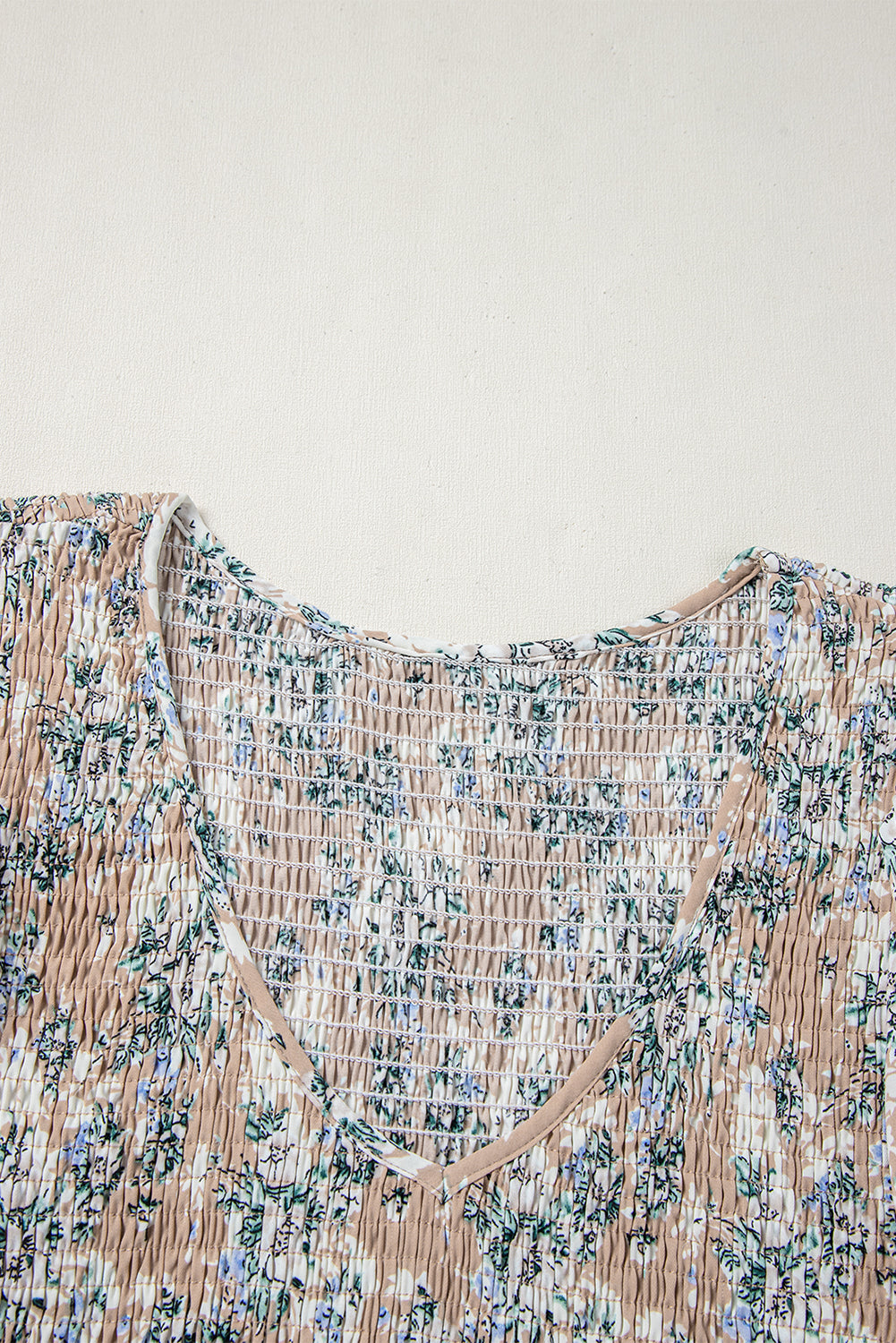 Khaki Maple Grove Floral Smocked Puff Sleeve Long Dress-Chaelisa's New Jammies