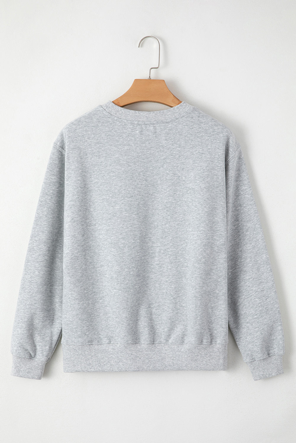 Gray Solid Fleece Lined Drop Shoulder Terry Sweatshirt-Chaelisa's New Jammies