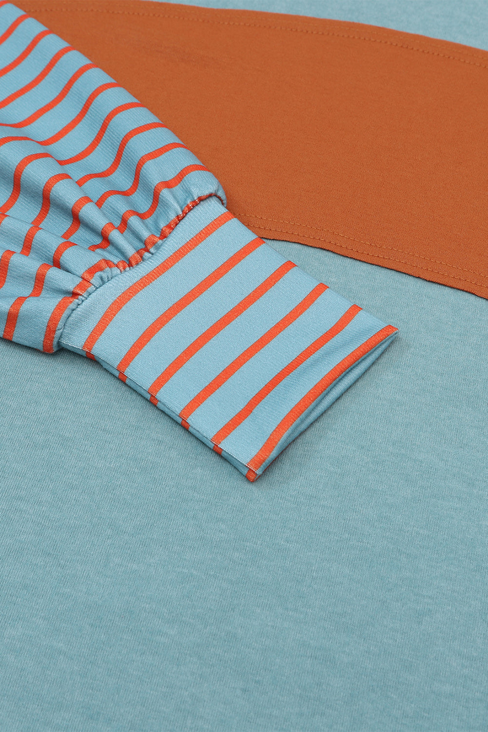 Peach Blossom Colorblock Striped Bishop Sleeve Top-Chaelisa's New Jammies