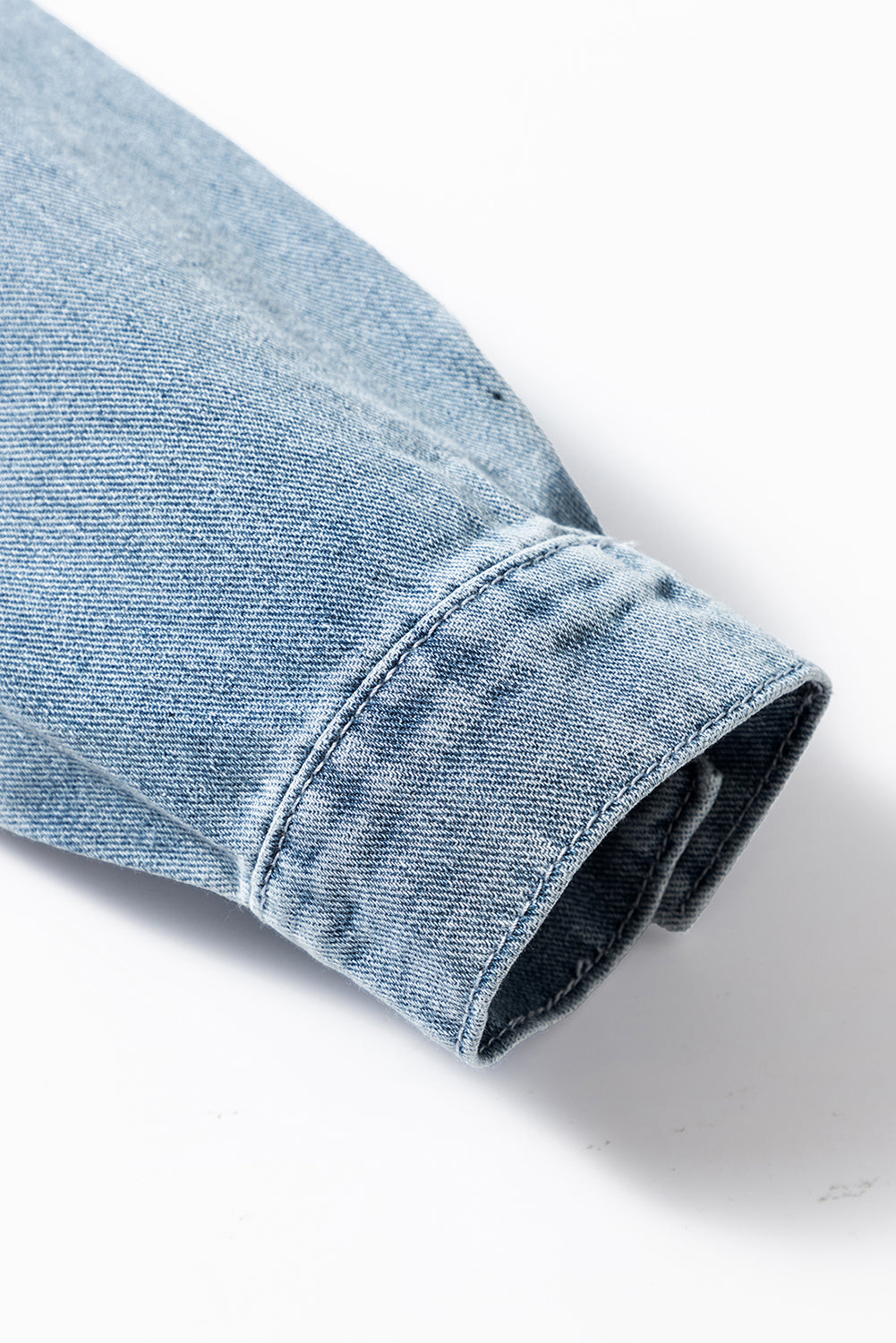 Dusk Blue Slit Buttons Pocketed Denim Jacket-Chaelisa's New Jammies
