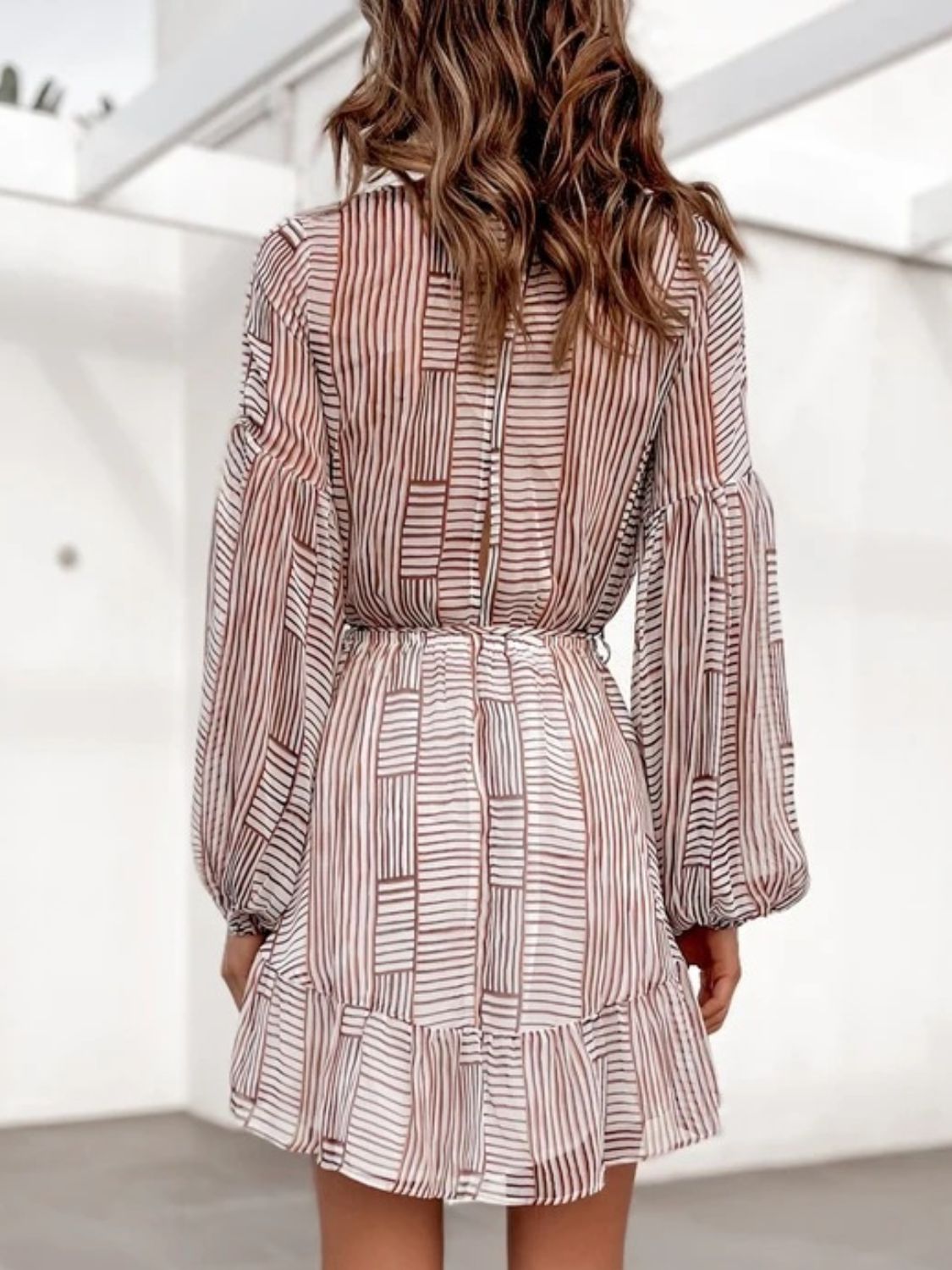 Cutout Back Surplice Long Sleeve Dress-Chaelisa's New Jammies