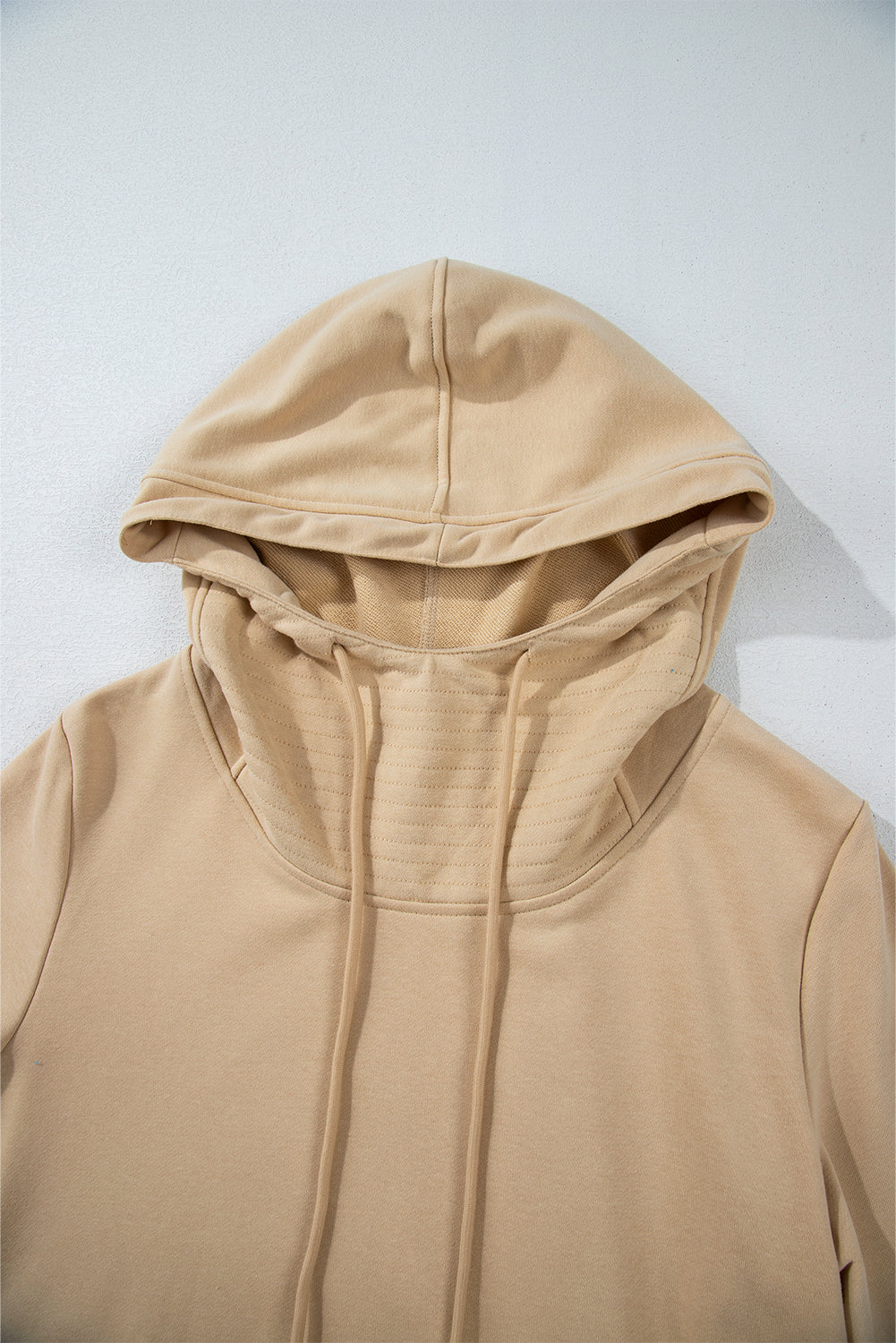 Parchment Zipped Pocket Cozy Drawstring Hoodie-Chaelisa's New Jammies