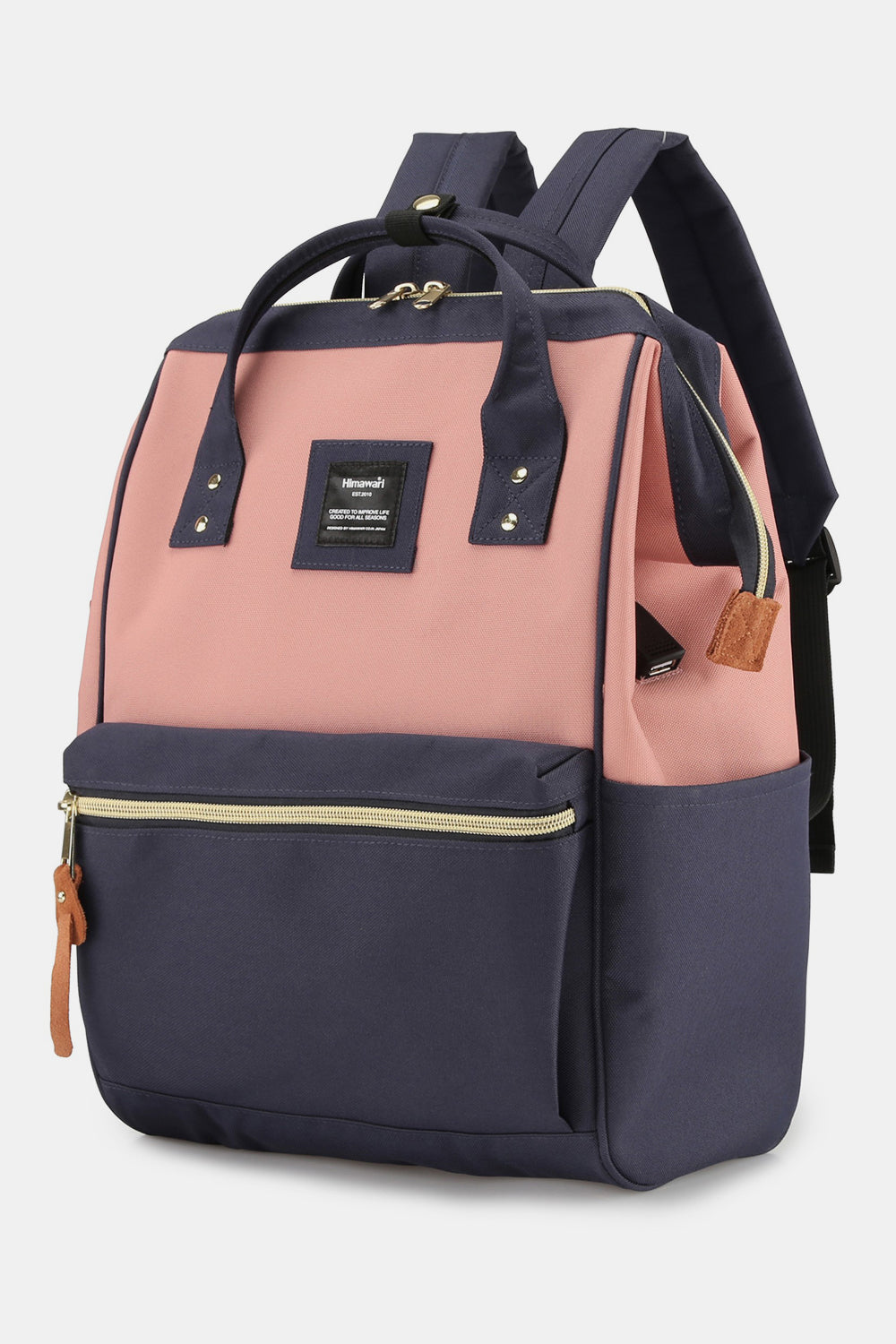 Himawari Waterproof Canvas Backpack Bag with Side Pockets-Chaelisa's New Jammies