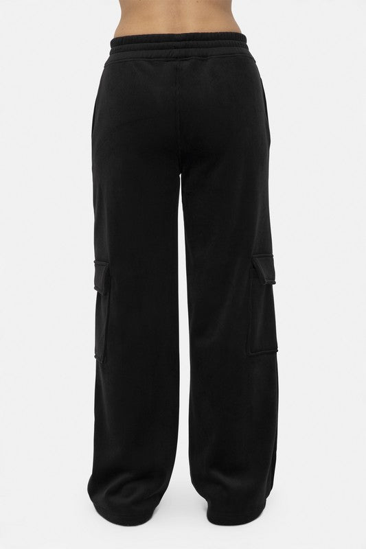Mono B Elastic Waist Corduroy Cargo Pants-Chaelisa's New Jammies