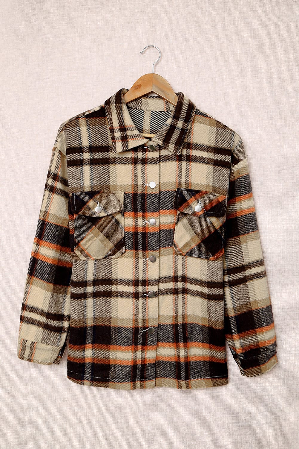 Multicolor Plaid Casual Button Up Flannel Shacket-Chaelisa's New Jammies