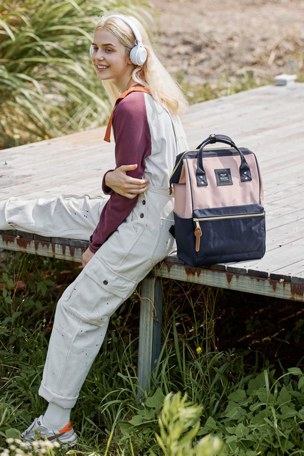 Himawari Waterproof Canvas Backpack Bag with Side Pockets-Chaelisa's New Jammies