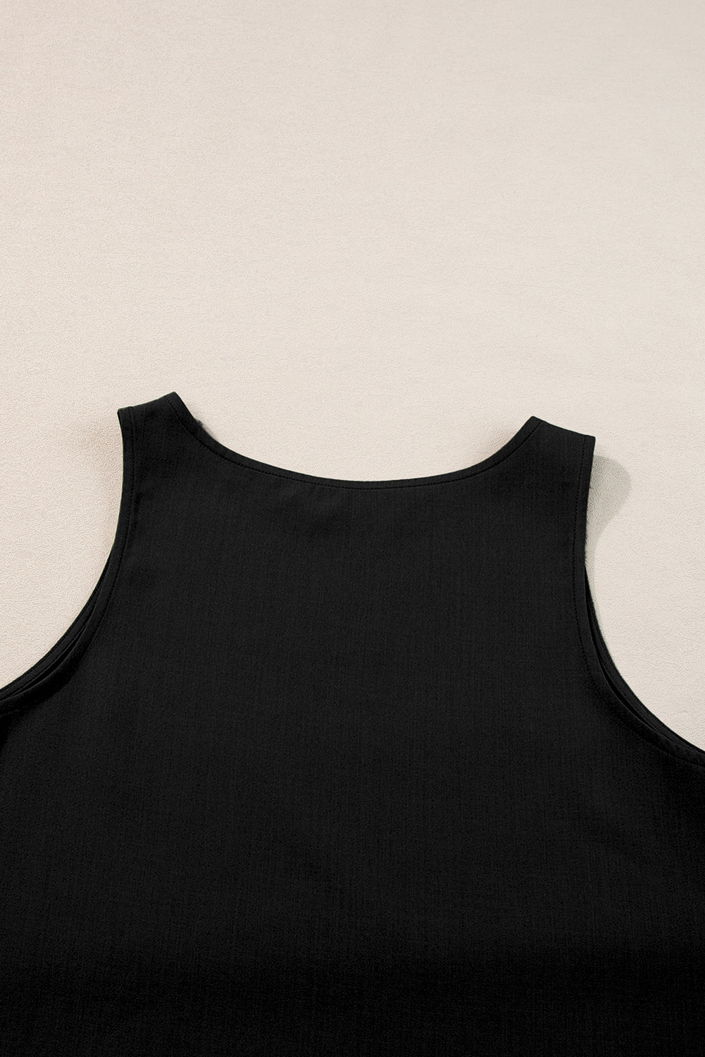 Black Ricrac Trim Tank Top Elastic Waist Shorts Set-Chaelisa's New Jammies