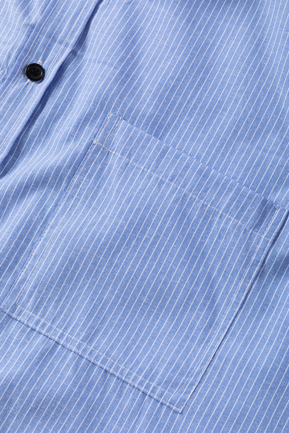 Sky Blue Stripe Roll-tab Sleeve Pocketed Long Shirt-Chaelisa's New Jammies