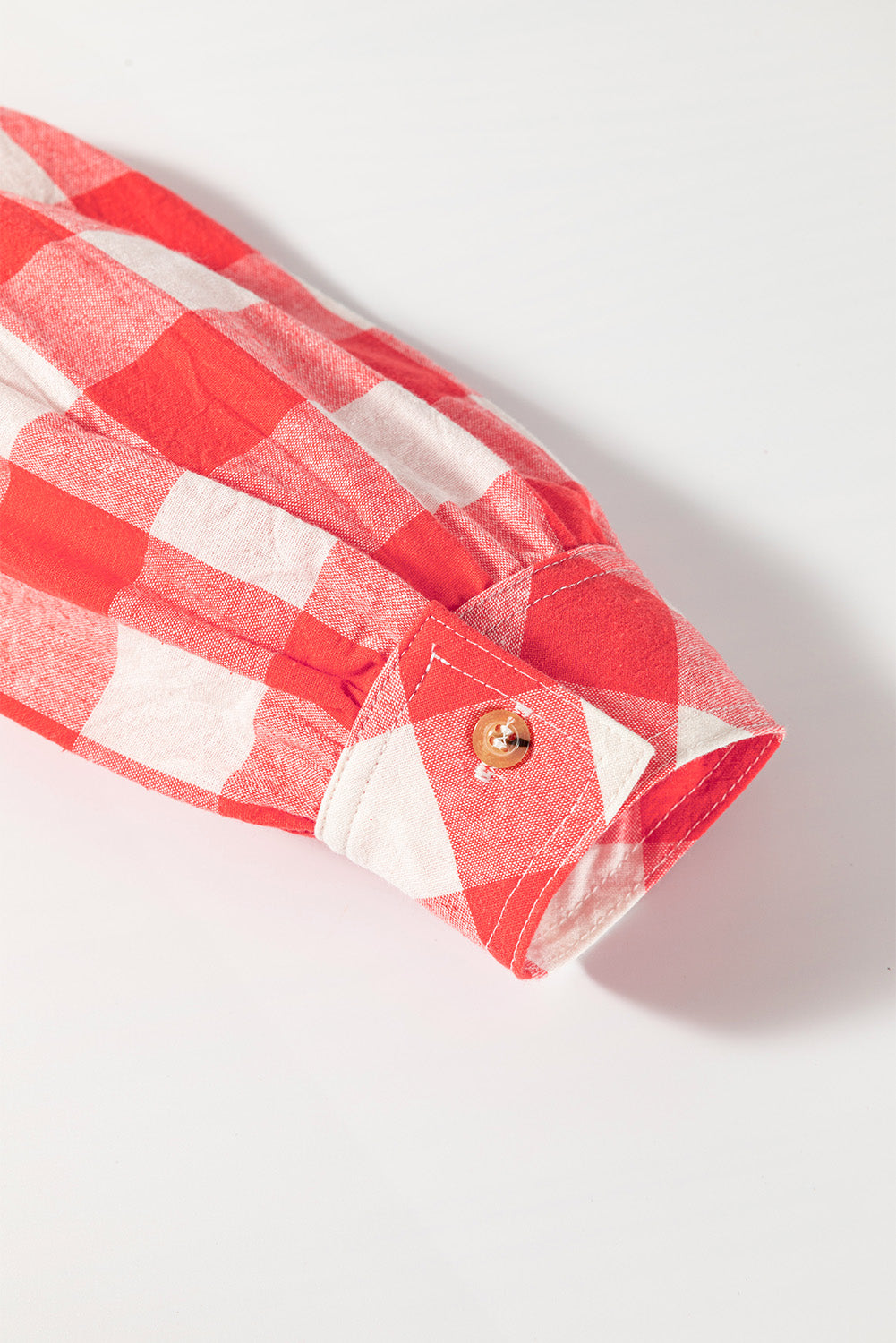 Pink Oversized Plaid Puff Sleeve Round Hem Shirt Dress-Chaelisa's New Jammies