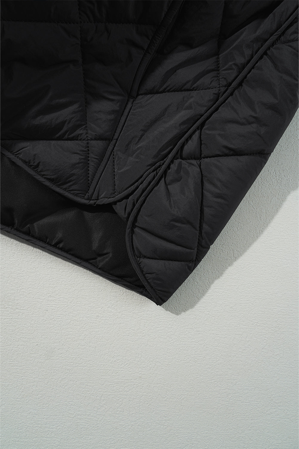 Black Quilted High Neck Button Up Pocket Vest Coat-Chaelisa's New Jammies