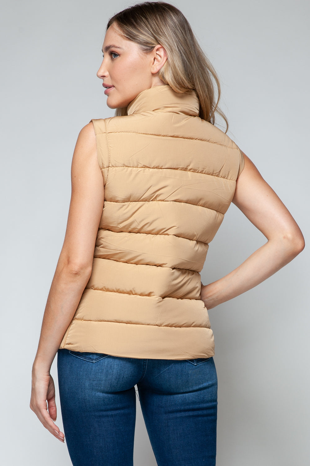 Snobbish Zip Up Turtleneck Vest with Pockets-Chaelisa's New Jammies