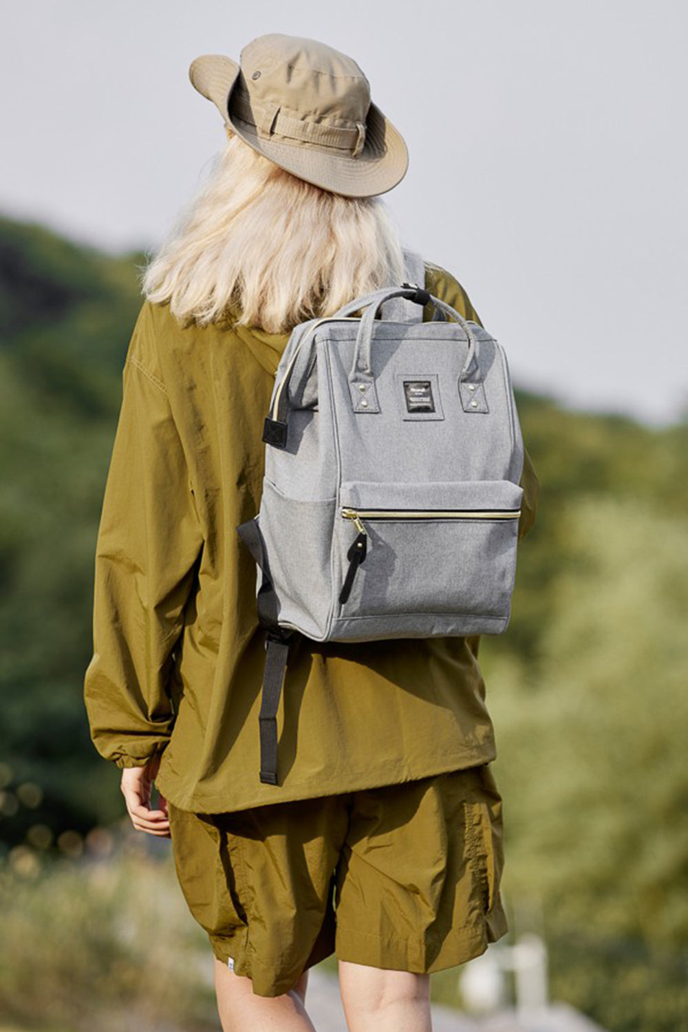 Himawari Waterproof Canvas Backpack Bag with Side Pockets-Chaelisa's New Jammies