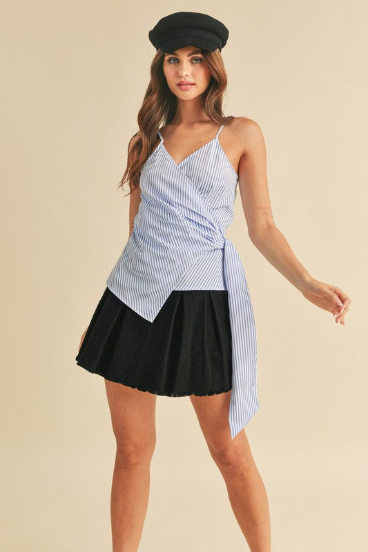 Aemi + Co Side Knotted Surplice Striped Cami-Chaelisa's New Jammies