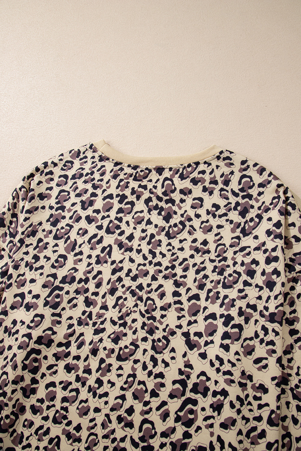 Parchment Leopard Print Crew Neck Sweatshirt-Chaelisa's New Jammies