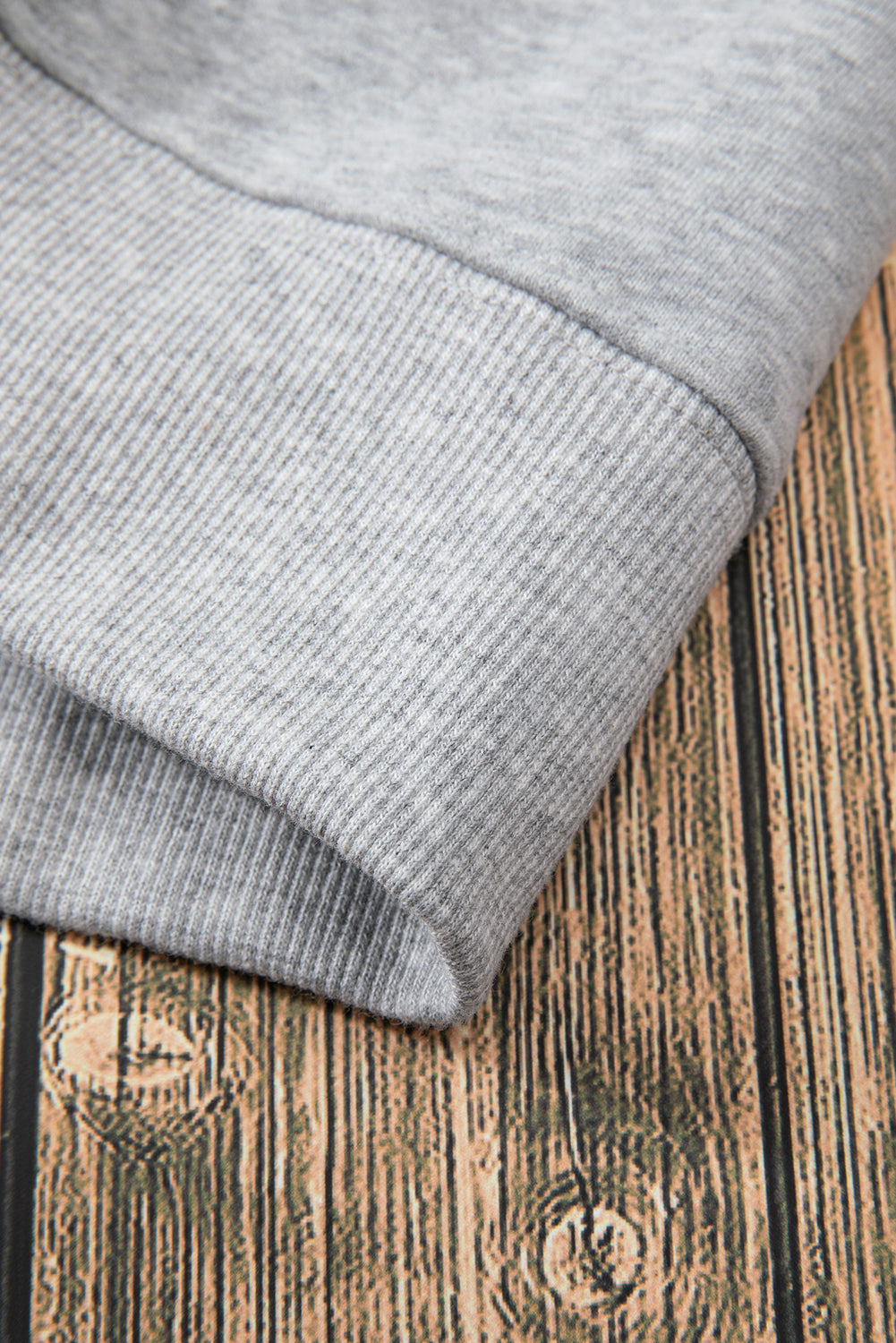 Gray Solid Fleece Lined Drop Shoulder Terry Sweatshirt-Chaelisa's New Jammies
