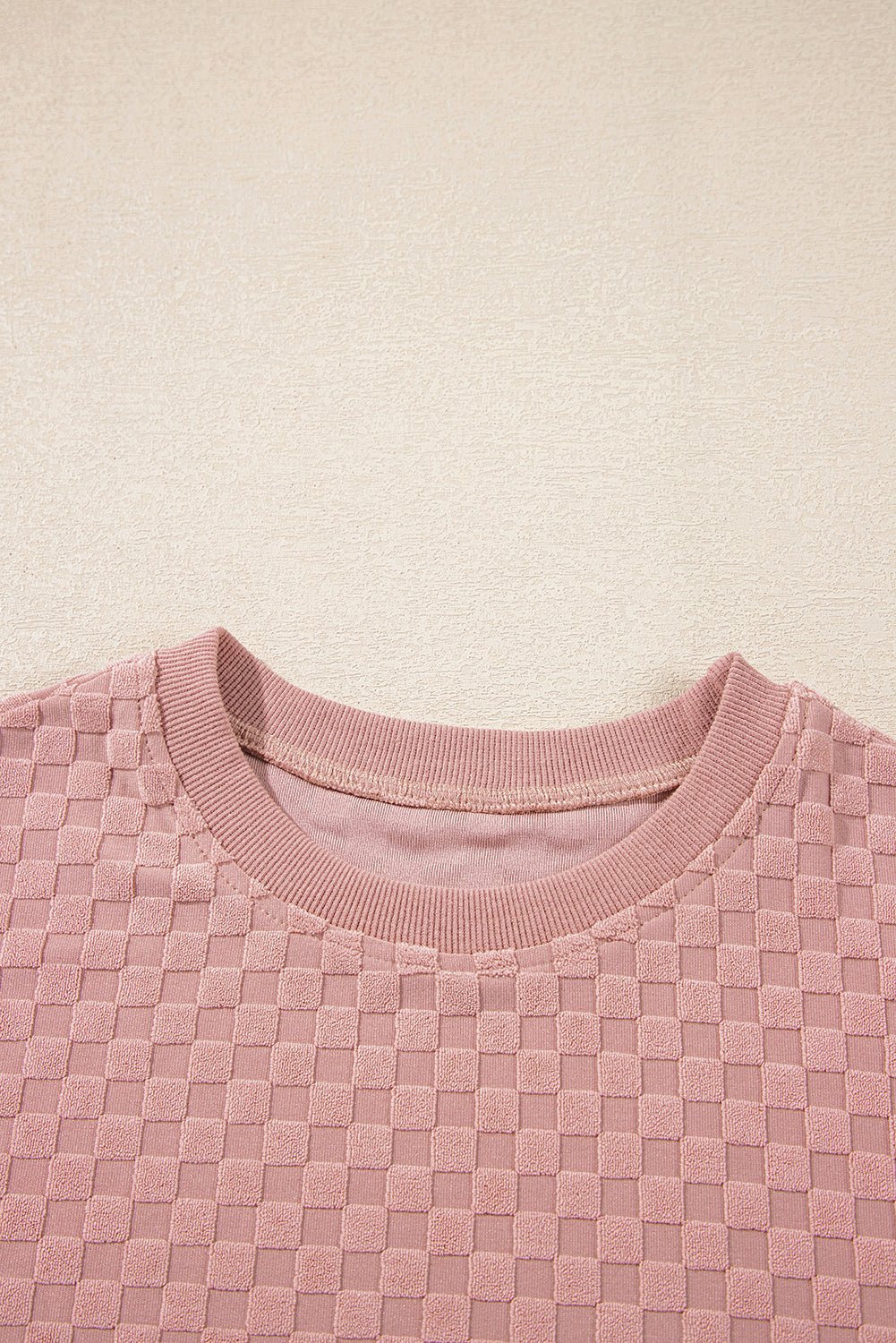 Blossom Checkered Textured Long Sleeve Top and Shorts Set-Chaelisa's New Jammies