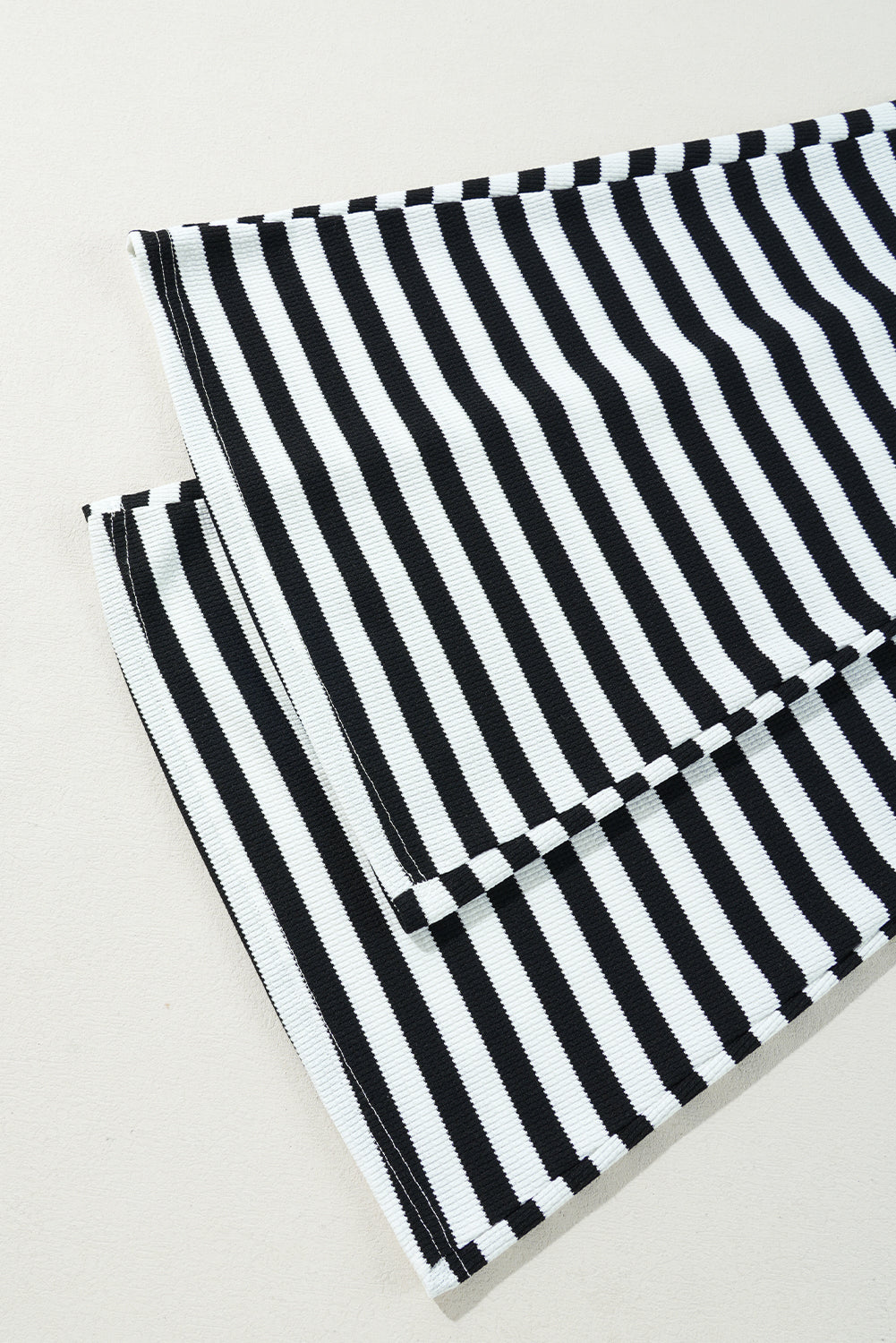 Black Stripe Lace-up Waist Casual Flared Pants-Chaelisa's New Jammies