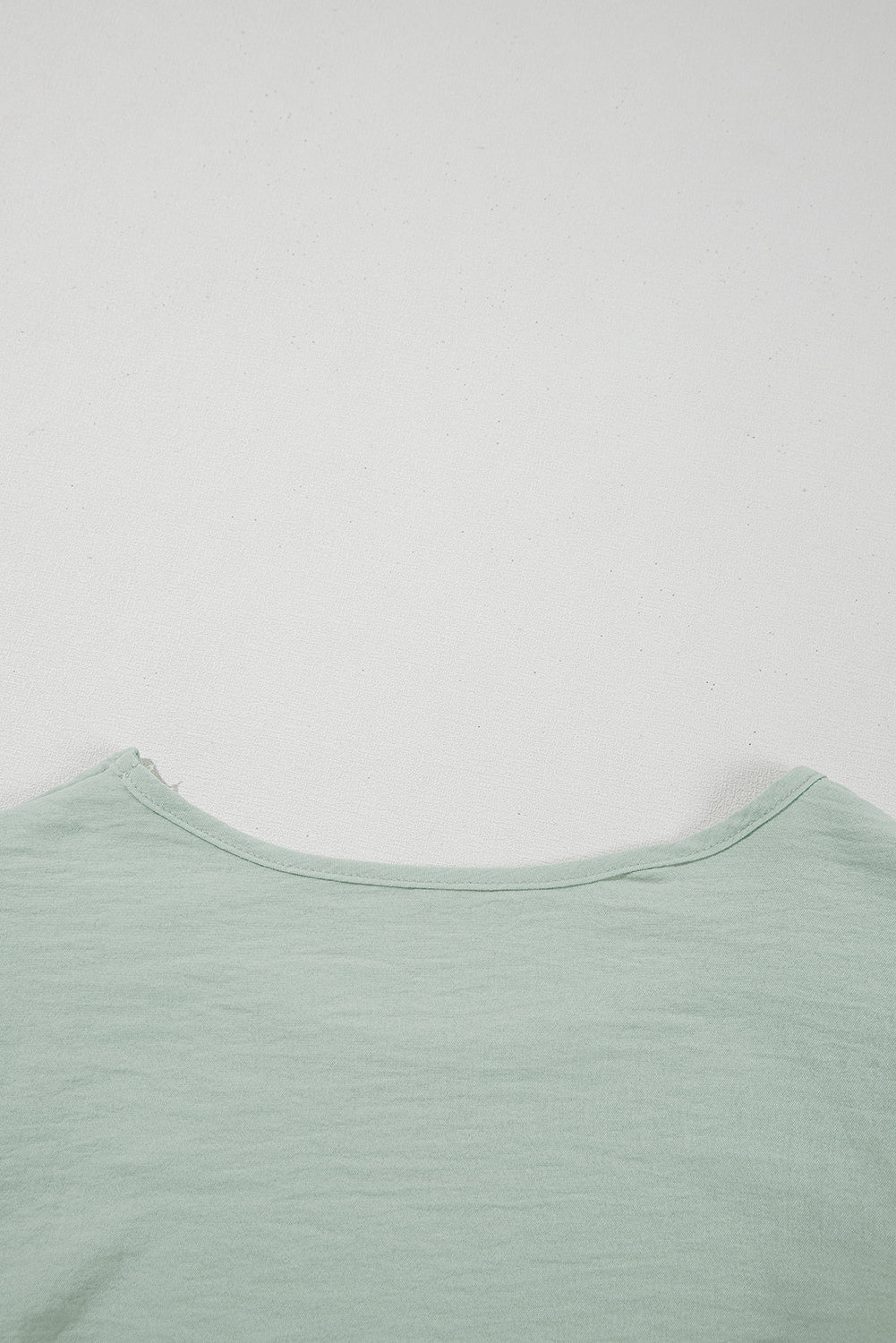 Clearly Aqua Solid Color Ruffled Short Sleeve Casual Blouse-Chaelisa's New Jammies