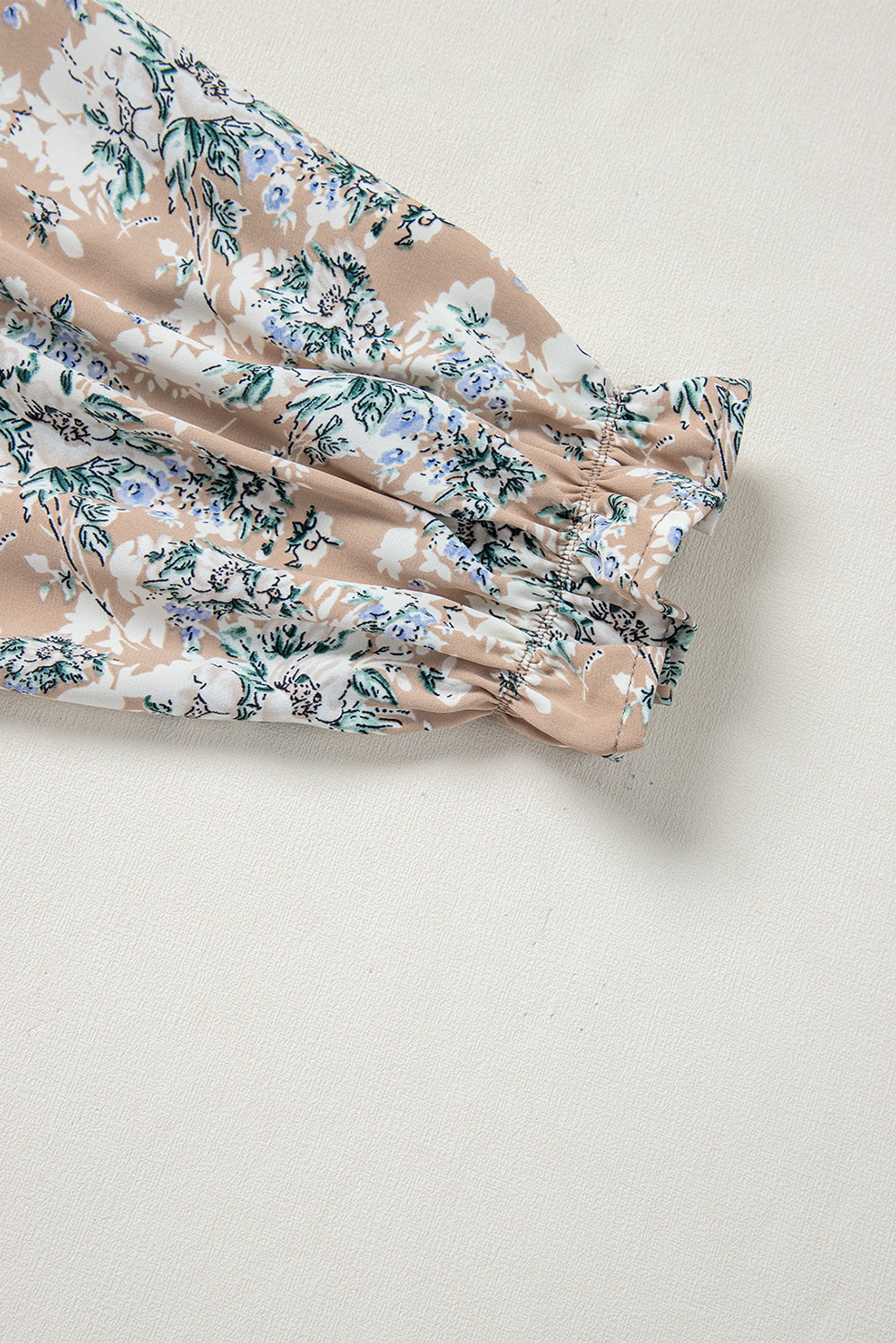 Khaki Maple Grove Floral Smocked Puff Sleeve Long Dress-Chaelisa's New Jammies