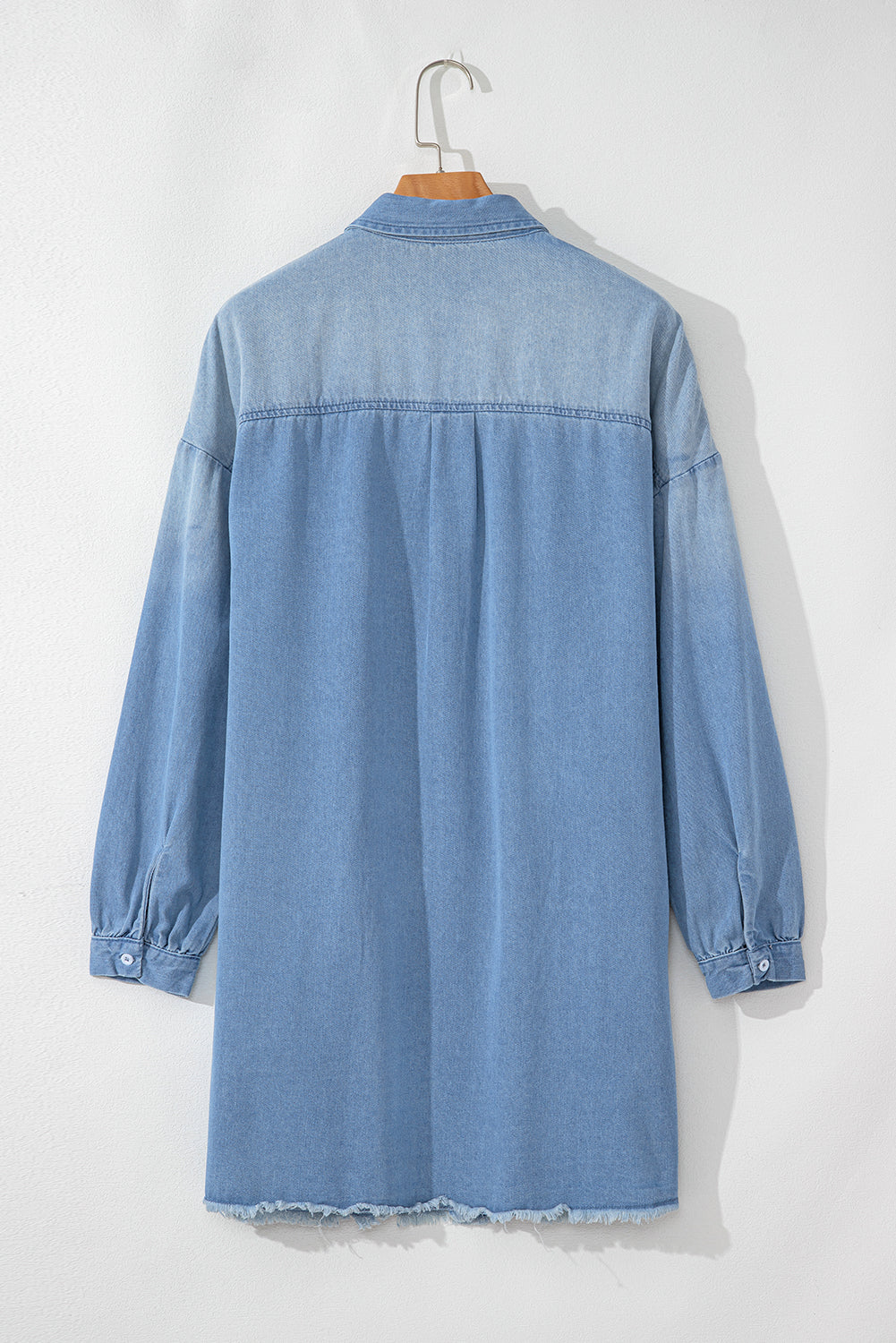 Beau Blue Risen Medium Washed Denim Shirt Dress-Chaelisa's New Jammies