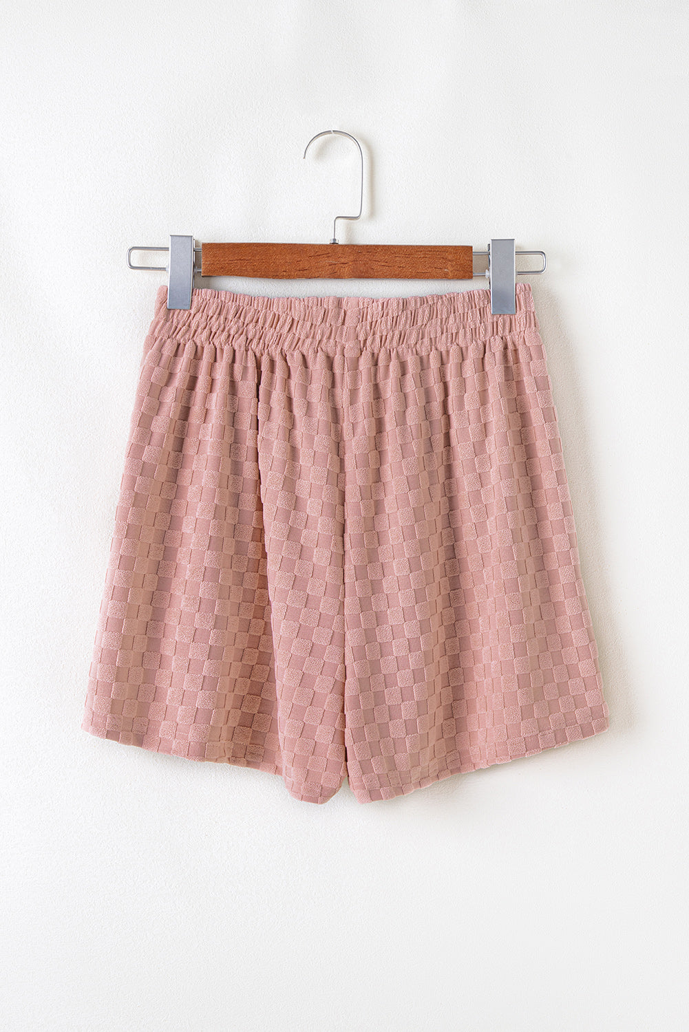 Blossom Checkered Textured Long Sleeve Top and Shorts Set-Chaelisa's New Jammies