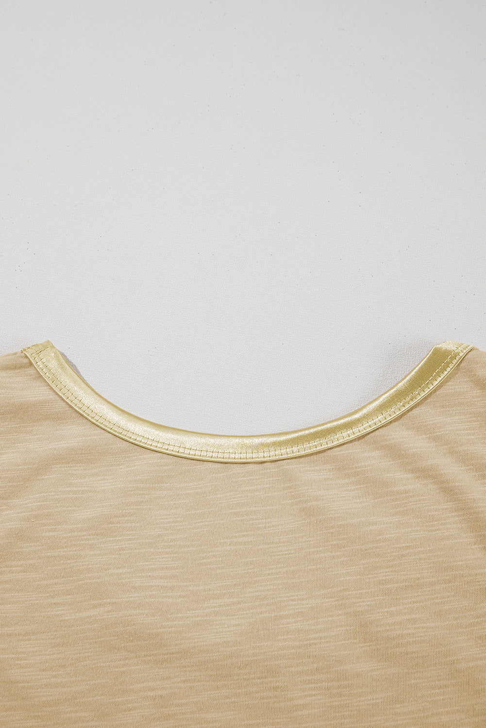 Tan Metallic Sheen Edge Scoop Neck Tank Top-Chaelisa's New Jammies