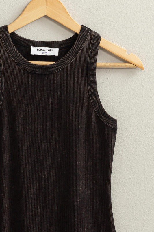 Acid Washed Ribbed Mini Dress - Chaelisa's New Jammies