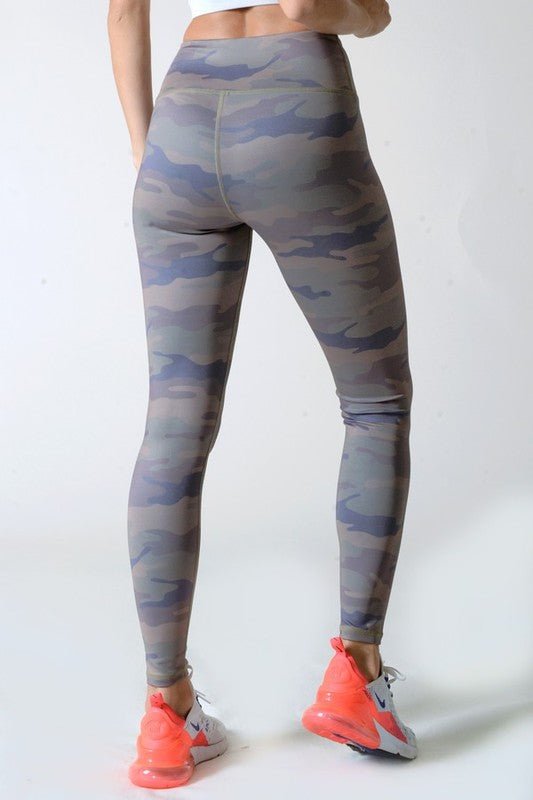 Active High Rise Camouflage Leggings with Pocket - Chaelisa's New Jammies