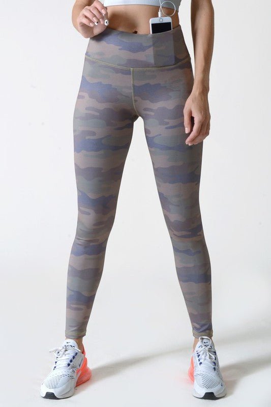 Active High Rise Camouflage Leggings with Pocket - Chaelisa's New Jammies