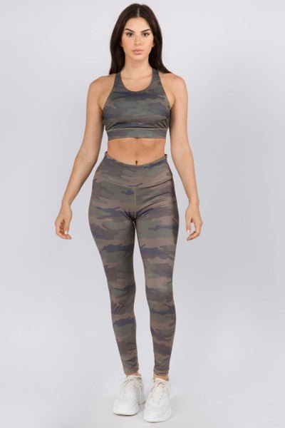 Active High Rise Camouflage Leggings with Pocket - Chaelisa's New Jammies