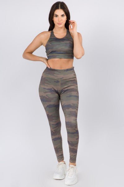 Active High Rise Camouflage Leggings with Pocket - Chaelisa's New Jammies