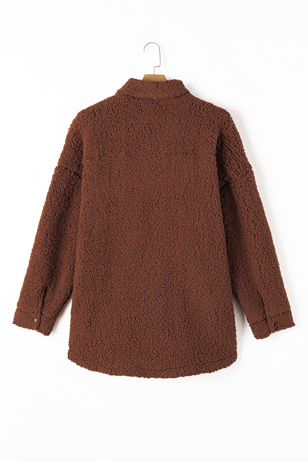 Red Clay Faux Shearling Teddy Bear Jacket-Chaelisa's New Jammies