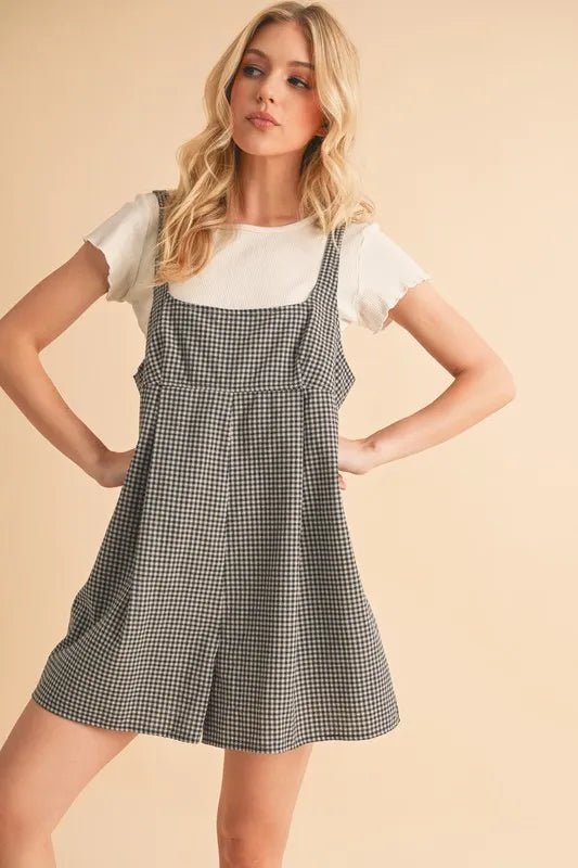 Aemi+Co Plaid Square Neck Romper - Chaelisa's New Jammies
