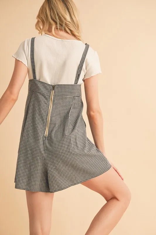 Aemi+Co Plaid Square Neck Romper - Chaelisa's New Jammies