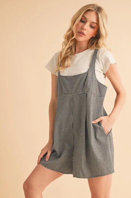 Aemi+Co Plaid Square Neck Romper - Chaelisa's New Jammies
