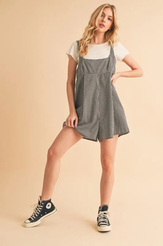Aemi+Co Plaid Square Neck Romper - Chaelisa's New Jammies