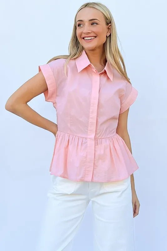 And The Why Cap Sleeve Peplum Shirt - Chaelisa's New Jammies