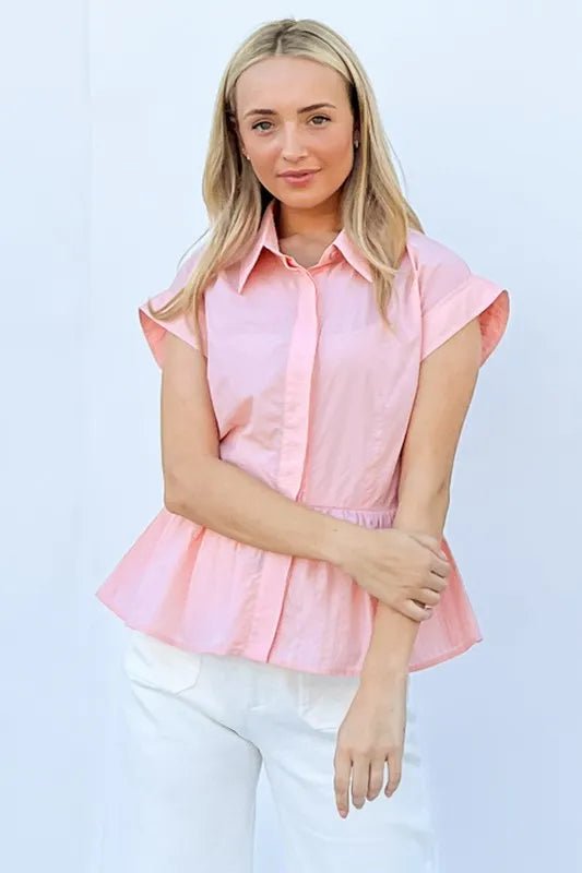 And The Why Cap Sleeve Peplum Shirt - Chaelisa's New Jammies