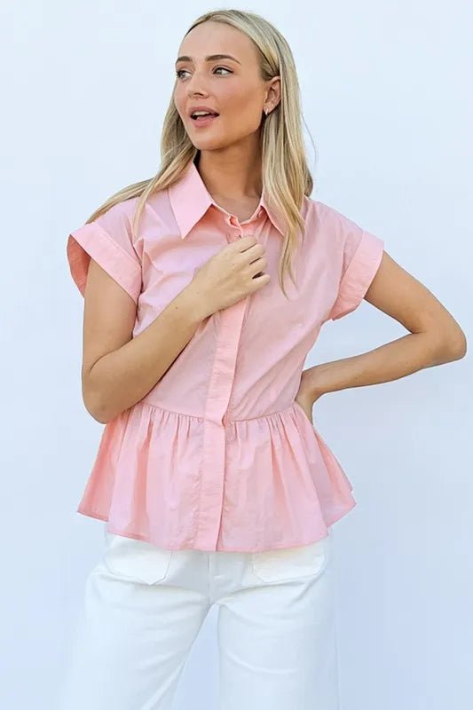 And The Why Cap Sleeve Peplum Shirt - Chaelisa's New Jammies