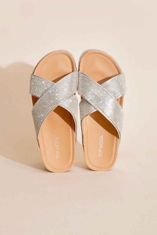 APOLLO - 1 Rhinestone Slides - Chaelisa's New Jammies