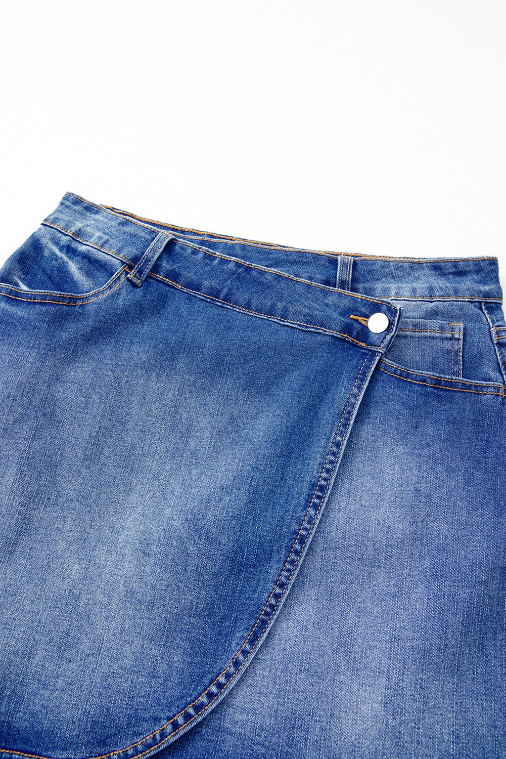 Ashleigh Blue Wrapped Crossed Waist Denim Mini Skirt - Chaelisa's New Jammies