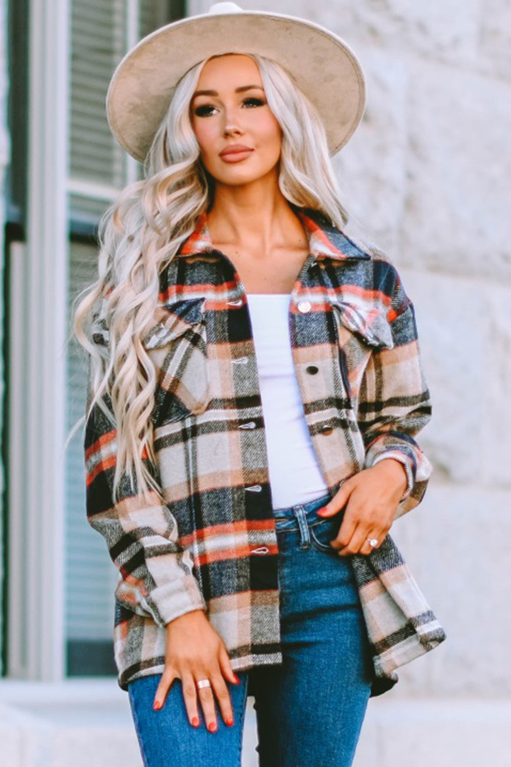 Multicolor Plaid Casual Button Up Flannel Shacket-Chaelisa's New Jammies