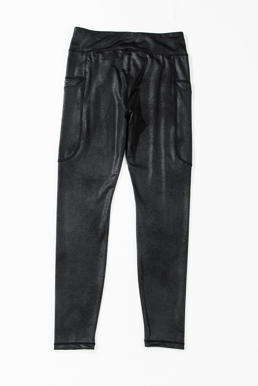 Black V Crossover High Waist Pocketed Leggings-Chaelisa's New Jammies